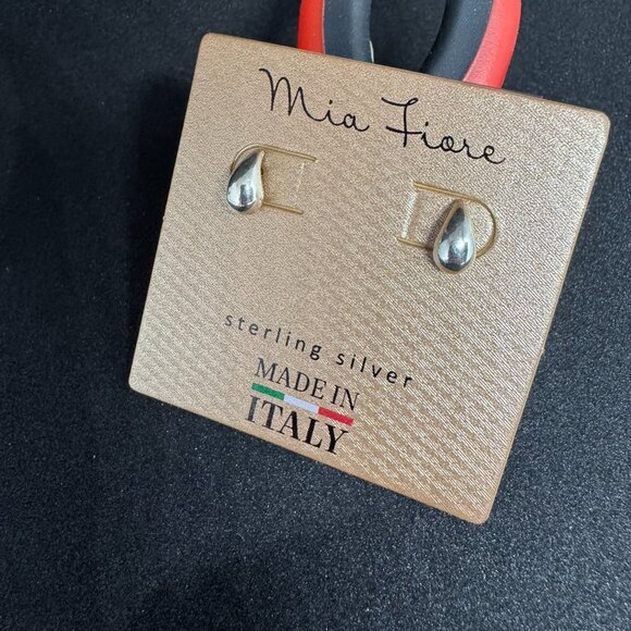 Mia Fiore Sterling Silver Teardrop Post - Picture 1 of 10